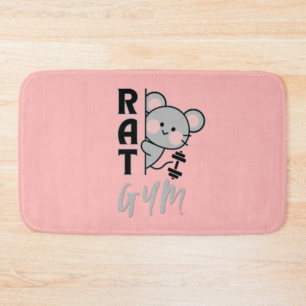 Item preview, Rat Gym Cute Mouse Dumbbell T-Shirt Funny Workout Gift Gym Lover Graphic Tee designed and sold by oonproducts.