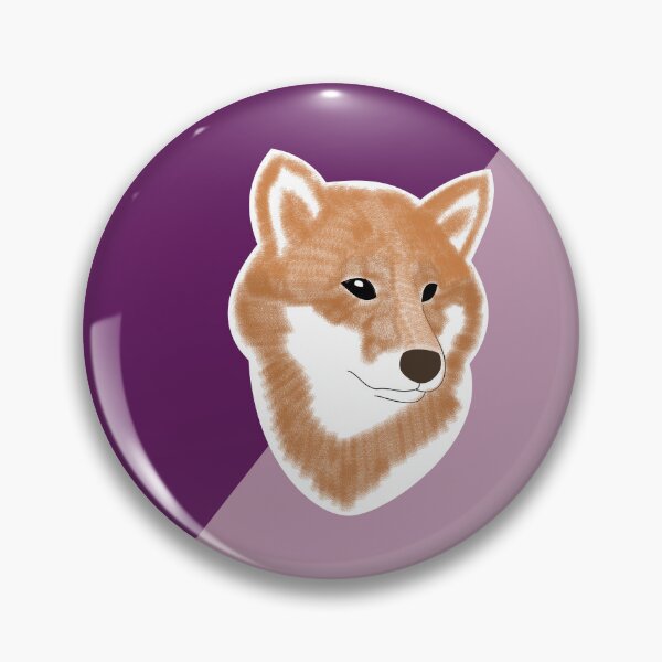 Item preview, Two toned colors (purple, pink) with red Shiba Inu designed and sold by ShibaCruise-On.