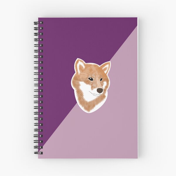 Item preview, Two toned colors (purple, pink) with red Shiba Inu designed and sold by ShibaCruise-On.