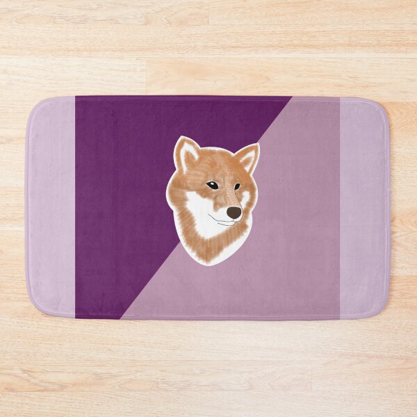 Item preview, Two toned colors (purple, pink) with red Shiba Inu designed and sold by ShibaCruise-On.