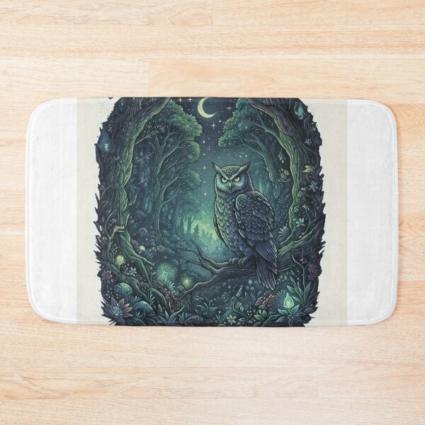Item preview, Mystical Forest Guardian Owl Design" অথবা "Enchanted Night Forest Illustration designed and sold by mdsakibhossain.