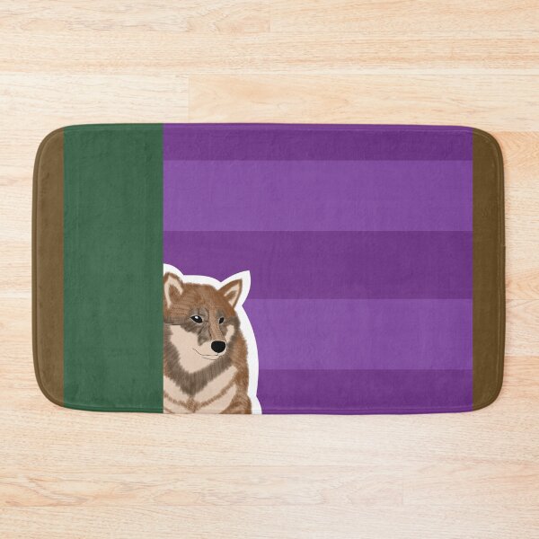 Item preview, 80's vibes colors (purple, darkgreen) with sesame Shiba Inu designed and sold by ShibaCruise-On.