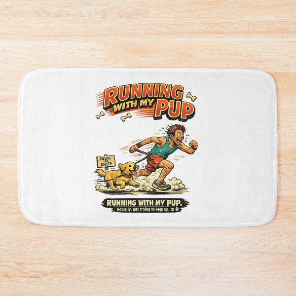 Item preview, Running With My Pup Funny Golden Retriever  designed and sold by AleksKos.