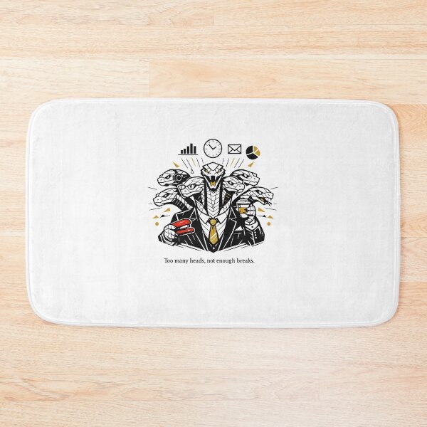 Item preview, Corporate Hydra – Multi‑Headed Office  Art, Gold Accent Business Illustration designed and sold by EdgeSphere.