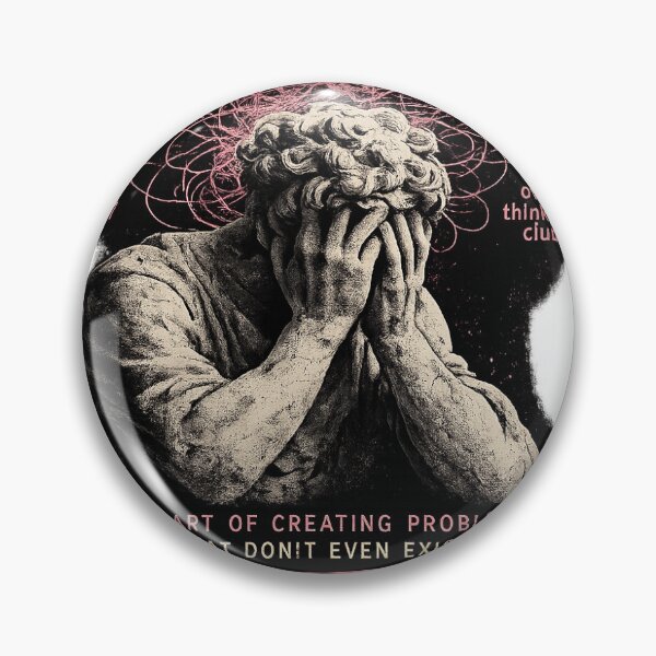 Item preview, Overthinking Club – The Art of Creating Problems That Don't Even Exist | Vintage Mental Health T-Shirt designed and sold by miladesign35.