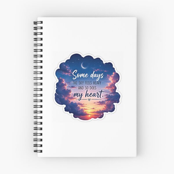 Item preview, Some Days the Sky Feels Heavy Sad Sky Sticker | Aesthetic Cloud Quote | Mental Health Art | Emotional Vinyl Sticker designed and sold by StyloStudio.