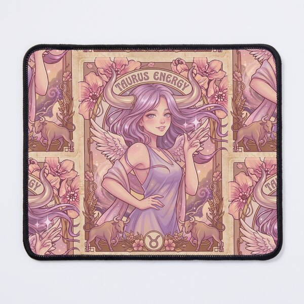 Item preview, Taurus Zodiac Goddess Anime Art | Taurus Energy Celestial Angel | Kawaii Astrology Illustration | Pastel Horoscope Wall Art | Bull Zodiac Sign | Taurus Birthday Gift | Fantasy Decor designed and sold by RSDigitalPrintDesign.