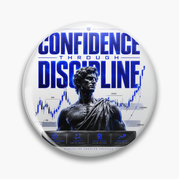 Item preview, Confidence Through Discipline Forex Trading Motivation Design designed and sold by PipForgeStudio .