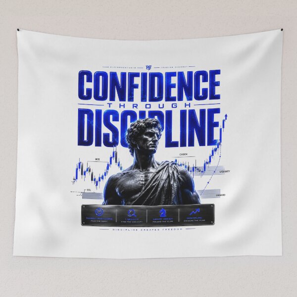 Item preview, Confidence Through Discipline Forex Trading Motivation Design designed and sold by PipForgeStudio .