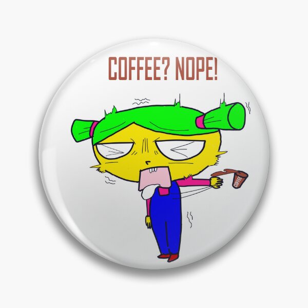 Item preview, Coffee Nope Caffeinated Anxiety Cartoon designed and sold by pixelblotshop.