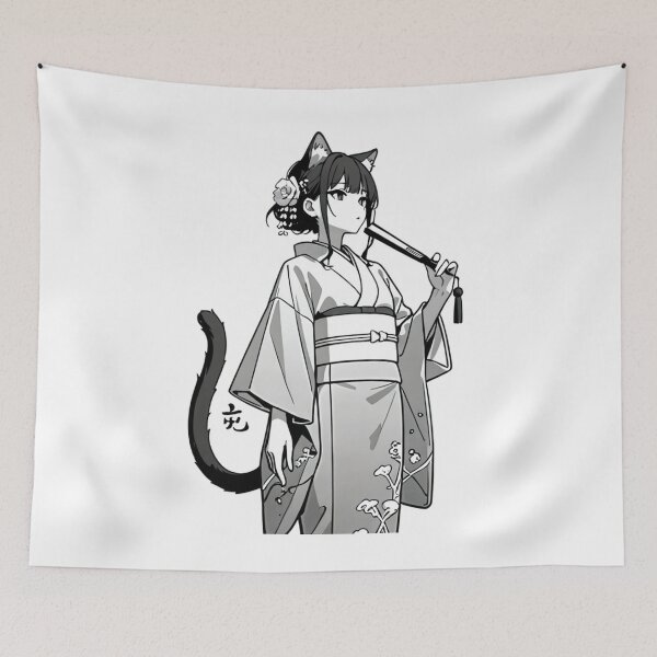 Item preview, Art - Manga Feline Character, Japanese Inspiration designed and sold by AnimeShin.