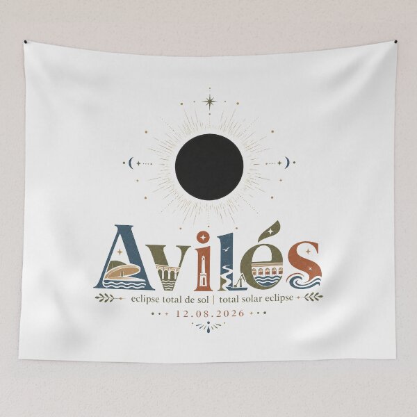 Item preview, Avilés Total Solar Eclipse 2026 designed and sold by Beyond Destinations.