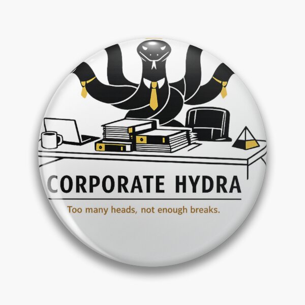 Item preview, Corporate Hydra – Funny Office  Art, Multi‑Headed Business Illustration designed and sold by EdgeSphere.