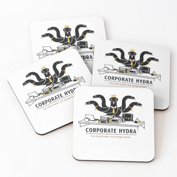 Item preview, Corporate Hydra – Funny Office  Art, Multi‑Headed Business Illustration designed and sold by EdgeSphere.