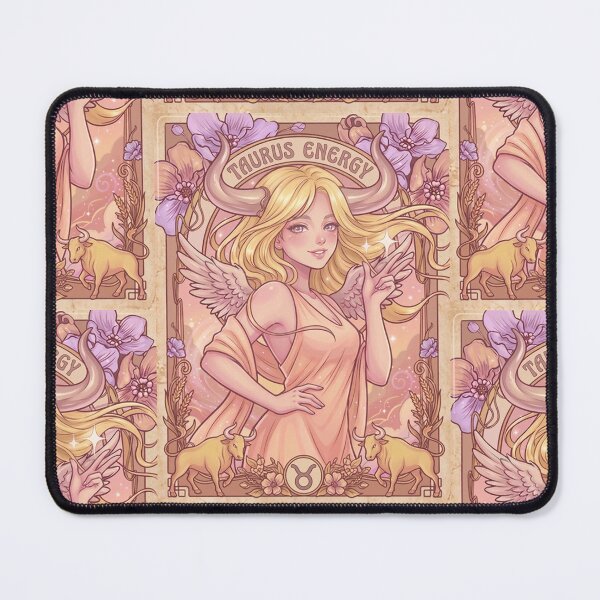 Item preview, Taurus Zodiac Goddess Anime Art | Taurus Energy Celestial Angel | Kawaii Astrology Illustration | Pastel Horoscope Wall Art | Bull Zodiac Sign | Taurus Birthday Gift | Fantasy Decor designed and sold by RSDigitalPrintDesign.