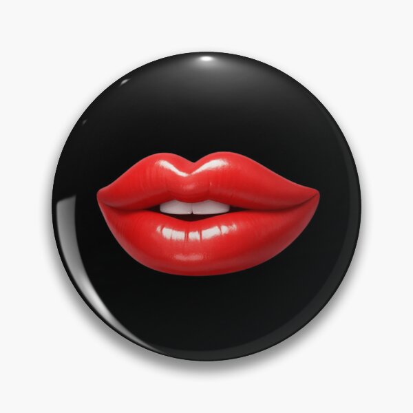 Item preview, Floating 3D Cartoon Lips – Glossy Red Pop Art designed and sold by Timeless Junction.