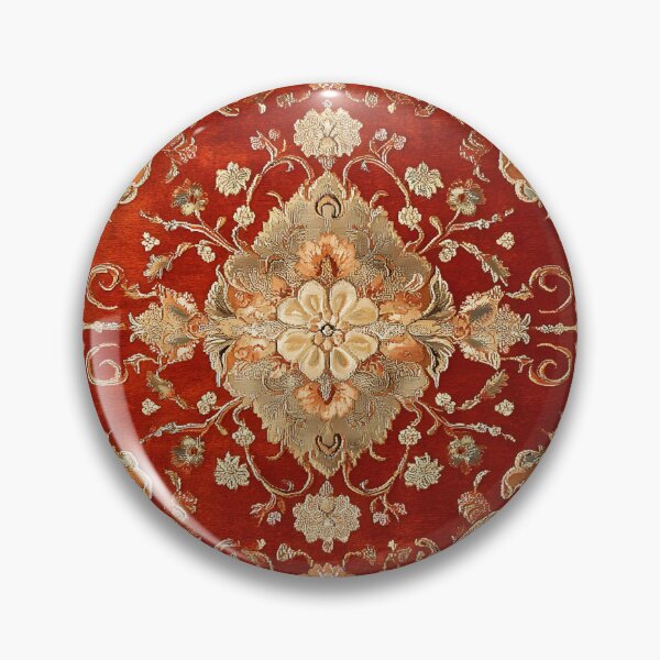 Item preview, Vintage Red Orange Persian Floral Royal Rug Pattern designed and sold by GrinGalore.