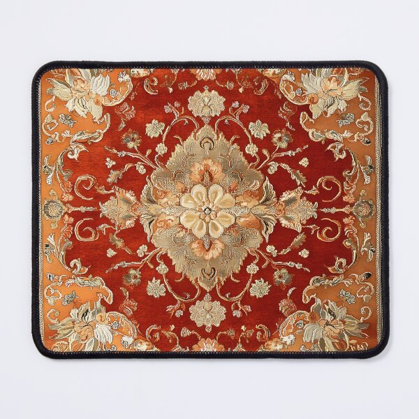 Item preview, Vintage Red Orange Persian Floral Royal Rug Pattern designed and sold by GrinGalore.