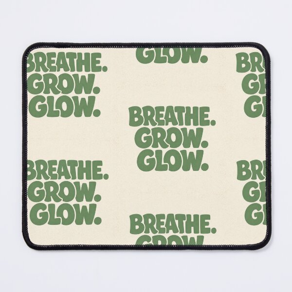Item preview, Breathe Grow Glow Retro Bubble Letters Design  designed and sold by TheVelvetPress.