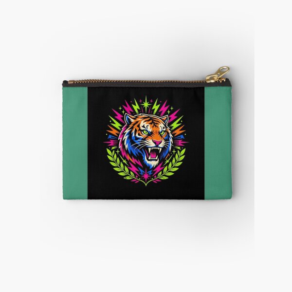 Item preview, Neon Cyberpunk Tiger Lightning Art designed and sold by ElvisVintagePosters.