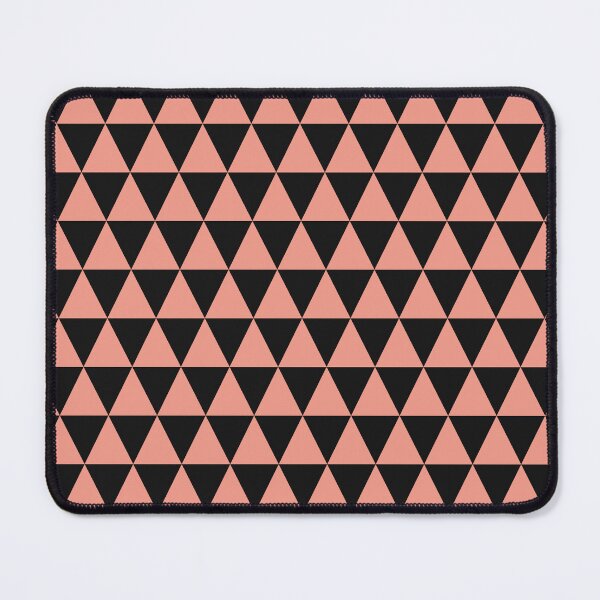Item preview, Black And Coral Triangle Grid Pattern designed and sold by pattern-archive.