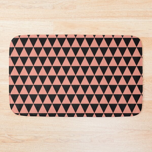 Item preview, Black And Coral Triangle Grid Pattern designed and sold by pattern-archive.