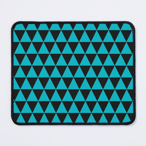 Item preview, Black And Cyan Triangle Grid Pattern designed and sold by pattern-archive.