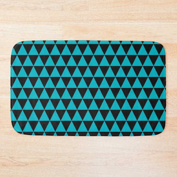 Item preview, Black And Cyan Triangle Grid Pattern designed and sold by pattern-archive.