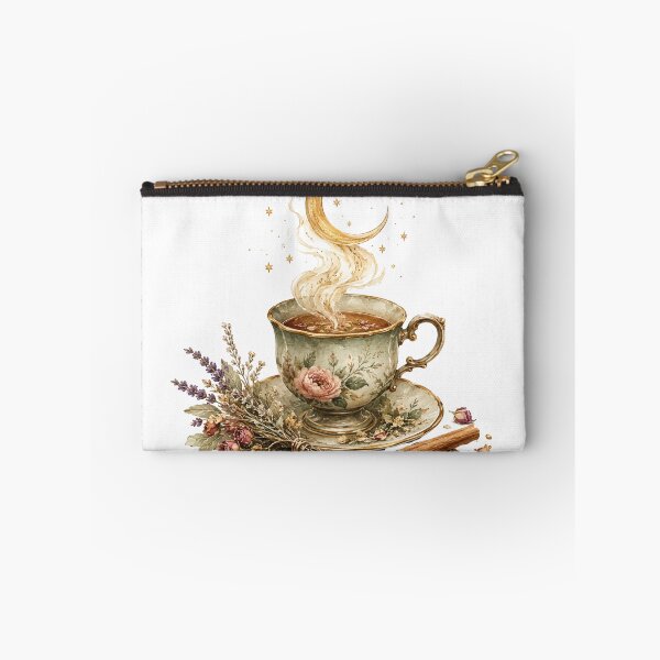 Item preview, Tea Witch — Magical Tea Cup with Moon Steam Cottagecore Art designed and sold by DreamelleStudio.