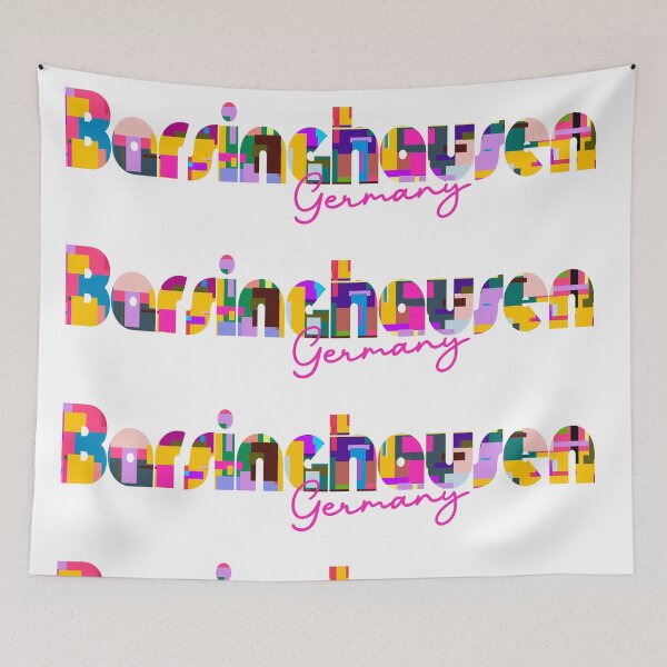 Item preview, Barsinghausen, Germany, Vibrant Abstract City Typography Art designed and sold by Wanderful-roads.