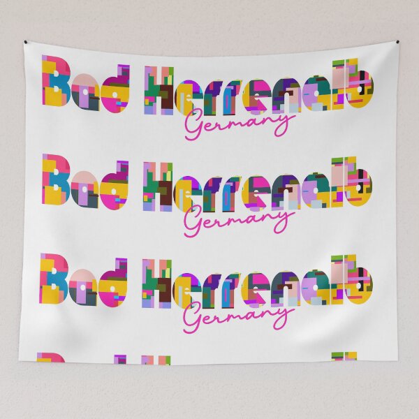 Item preview, Bad Herrenalb, Germany, Vibrant Abstract City Typography Art designed and sold by Wanderful-roads.