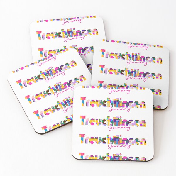 Item preview, Treuchtlingen, Germany, Vibrant Abstract City Typography Art designed and sold by Wanderful-roads.