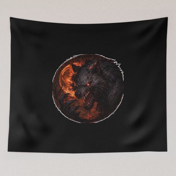 Item preview, Scary bloodthirsty Werewolf face art designed and sold by SMARTKIT DESIGNAGENCY.