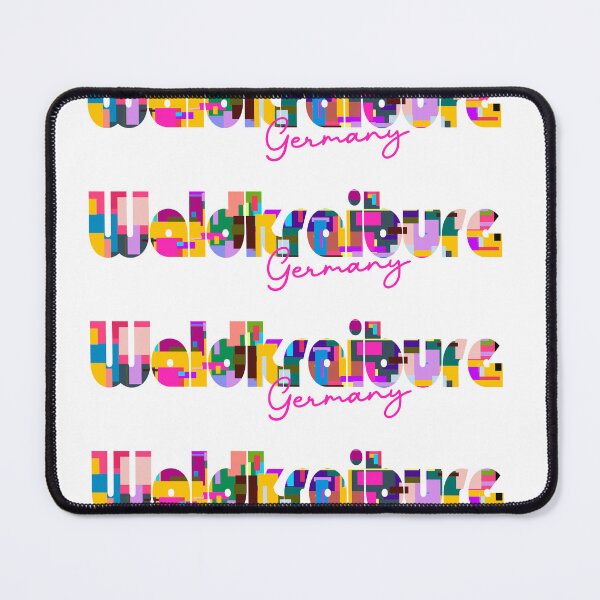 Item preview, Waldkraiburg, Germany, Vibrant Abstract City Typography Art designed and sold by Wanderful-roads.