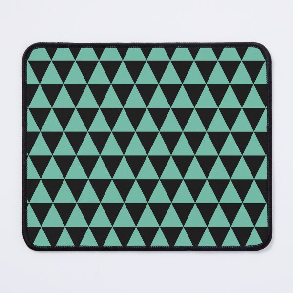 Item preview, Black And Pastel Green Triangle Grid Pattern designed and sold by pattern-archive.