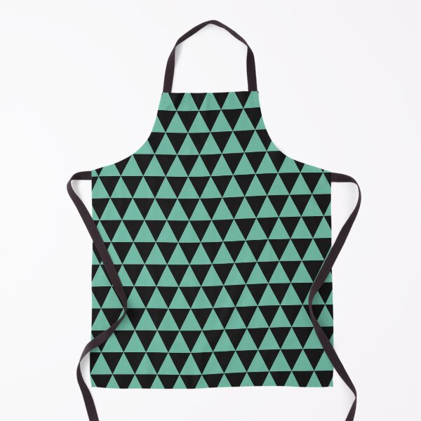 Item preview, Black And Pastel Green Triangle Grid Pattern designed and sold by pattern-archive.