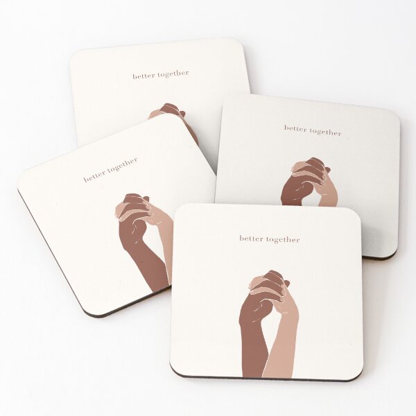 Item preview, Better Together — Interracial Hands Print, Unity Wall Art designed and sold by calamarisky.