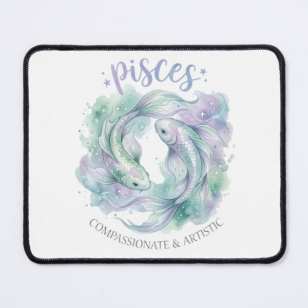 Item preview, Pisces Zodiac Watercolor Fish | Compassionate & Artistic | Daily Horoscope Astrology Gift designed and sold by Bhaskar Digital Art.