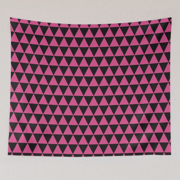 Item preview, Black And Hot Pink Triangle Grid Pattern designed and sold by pattern-archive.