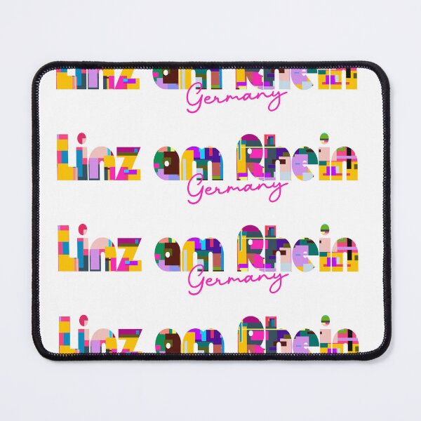 Item preview, Linz am Rhein, Germany, Vibrant Abstract City Typography Art designed and sold by Wanderful-roads.