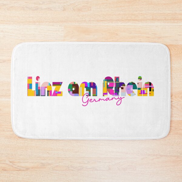 Item preview, Linz am Rhein, Germany, Vibrant Abstract City Typography Art designed and sold by Wanderful-roads.