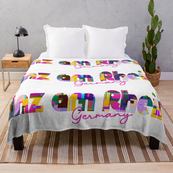 Item preview, Linz am Rhein, Germany, Vibrant Abstract City Typography Art designed and sold by Wanderful-roads.