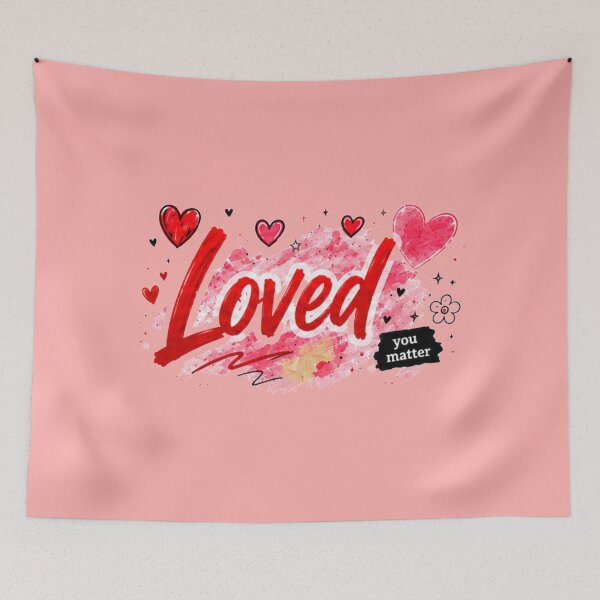 Item preview, Loved Typography Design designed and sold by Aries Creation Store.