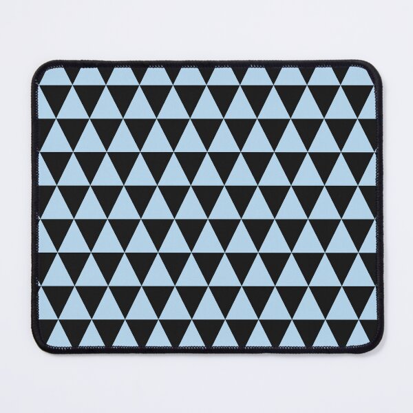 Item preview, Black And Ice Blue Triangle Grid Pattern designed and sold by pattern-archive.