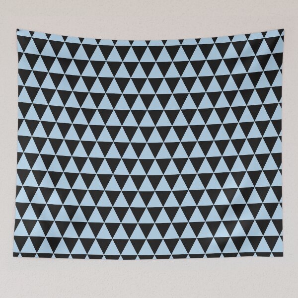 Item preview, Black And Ice Blue Triangle Grid Pattern designed and sold by pattern-archive.