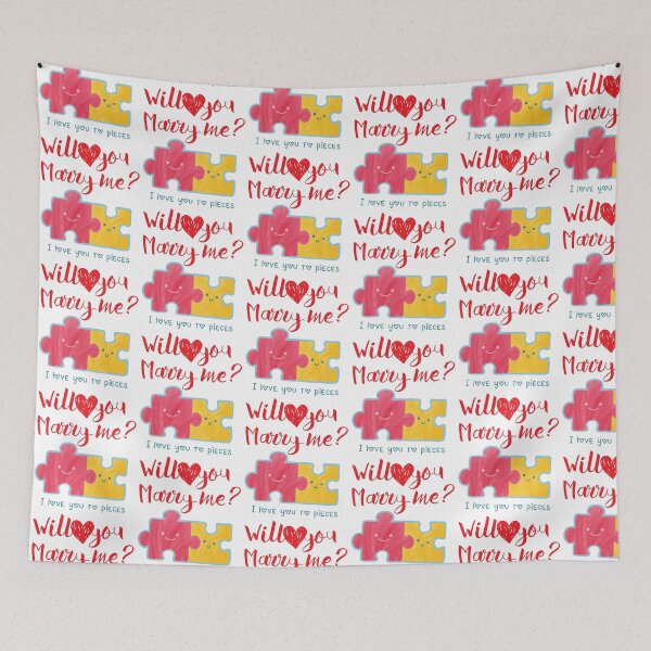 Item preview, Will You Marry Me Proposal Puzzle Piece Design designed and sold by NikBrin Prevail .