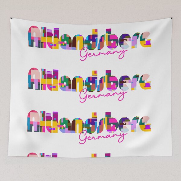 Item preview, Altlandsberg, Germany, Vibrant Abstract City Typography Art designed and sold by Wanderful-roads.