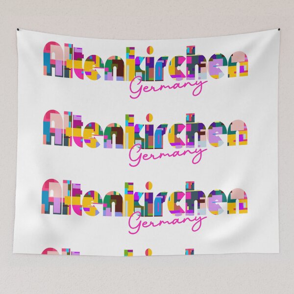Item preview, Altenkirchen, Germany, Vibrant Abstract City Typography Art designed and sold by Wanderful-roads.