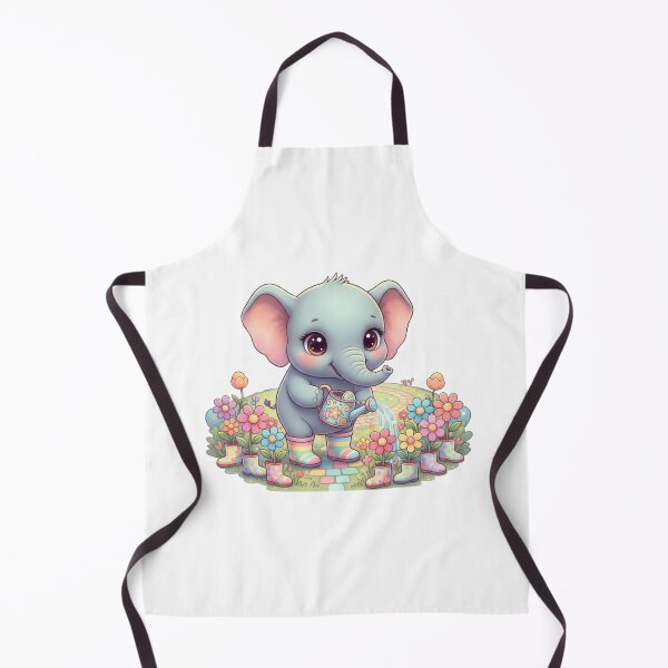 Item preview, A Charming Kawaii Elephant - Pastel Rainbow-Colored Spring Garden designed and sold by DigitfanStudio.