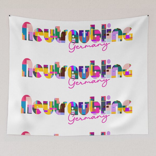 Item preview, Neutraubling, Germany, Vibrant Abstract City Typography Art designed and sold by Wanderful-roads.